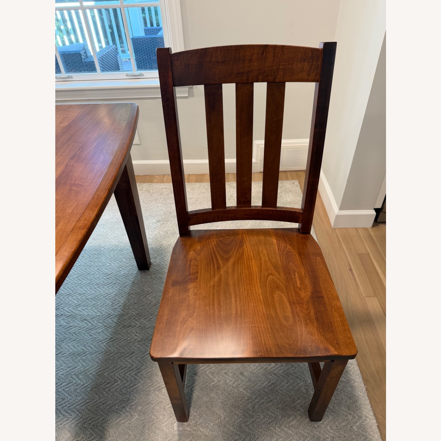 Dark Brown Wood Dining Set - image-3