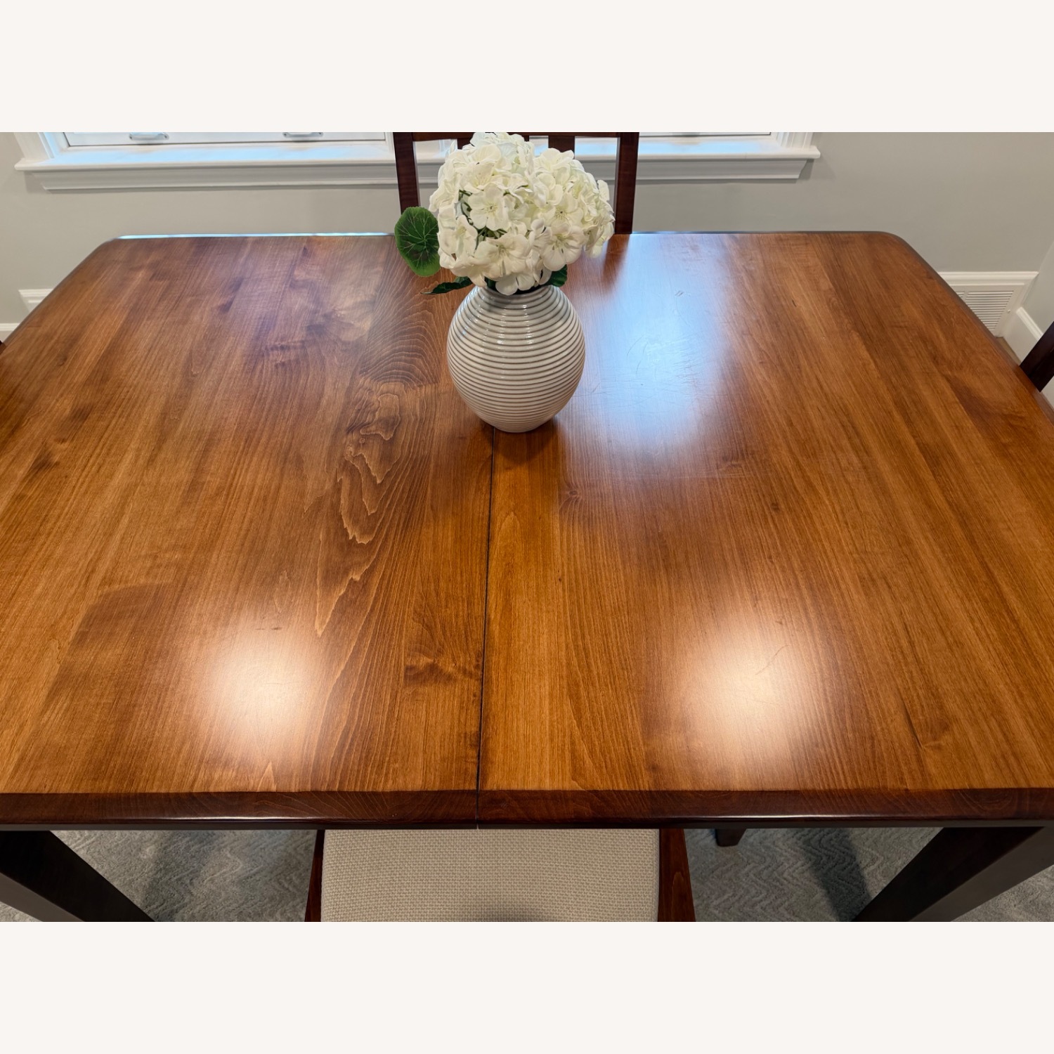 Dark Brown Wood Dining Set - image-6