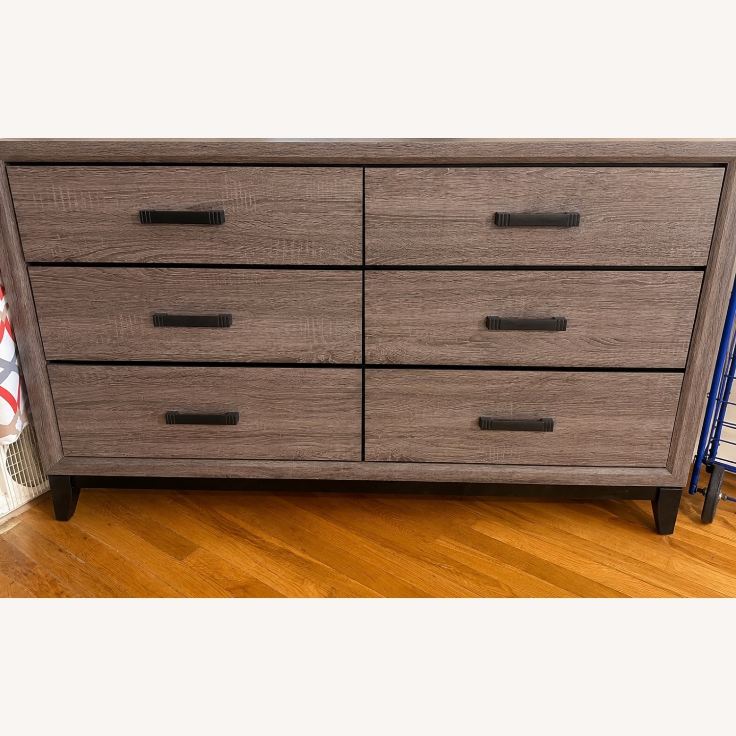 Light Gray Wood Dresser - image-2