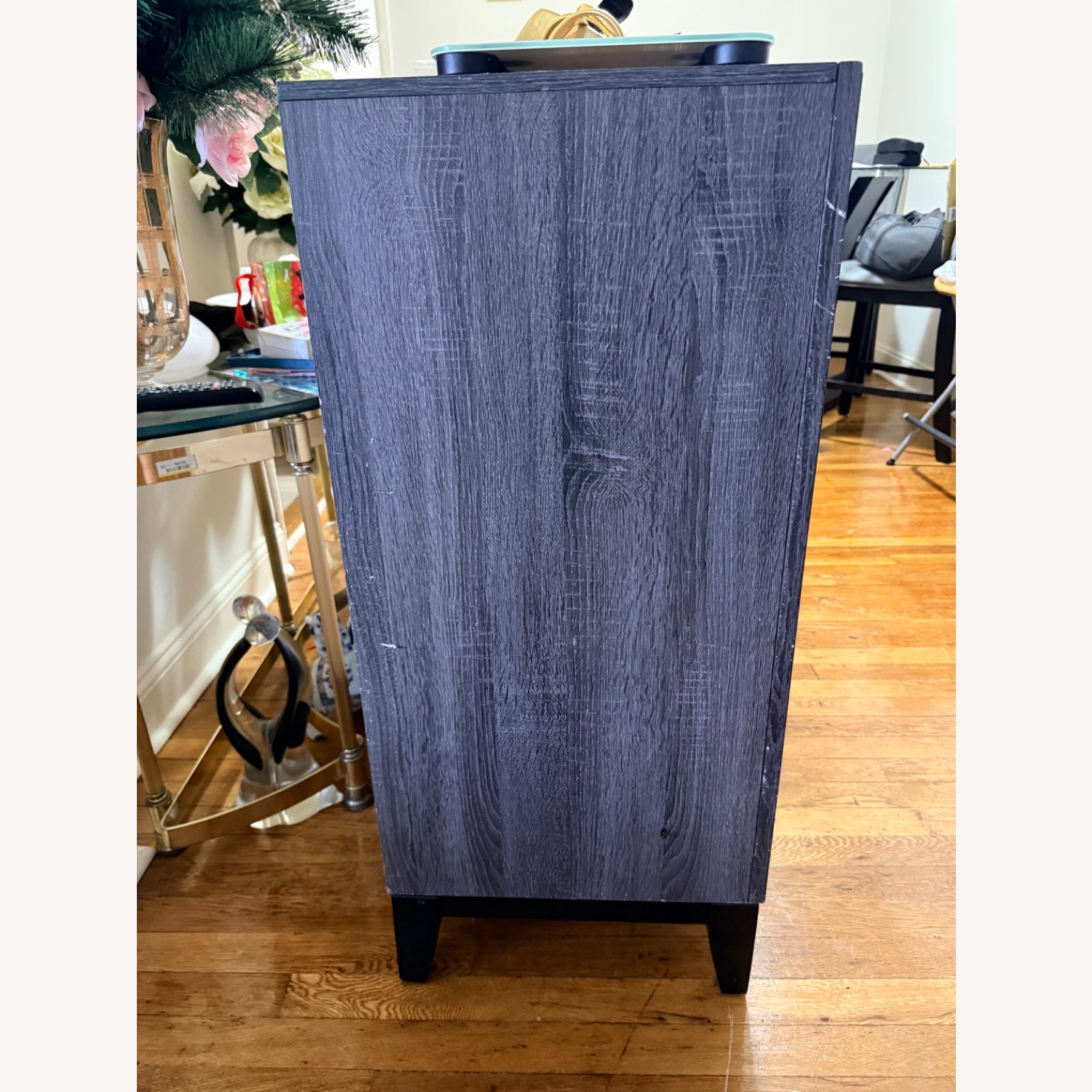 Light Gray Wood Dresser - image-3