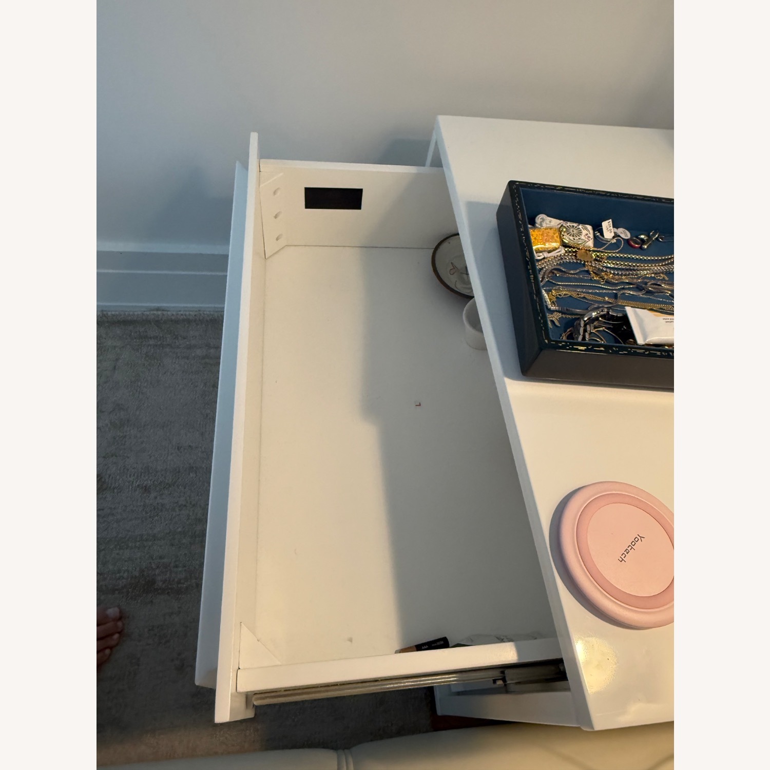 CB2 Glossy White Nightstand - image-3