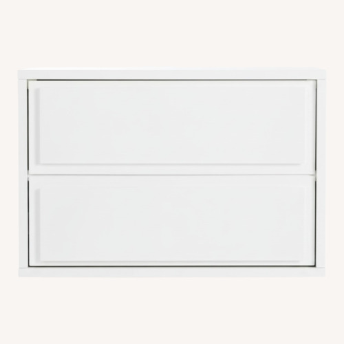 Used CB2 Glossy White Nightstand for sale on AptDeco