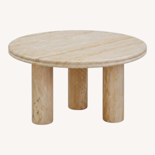 Used Tov Furniture Faux Travertine coffee table  for sale on AptDeco