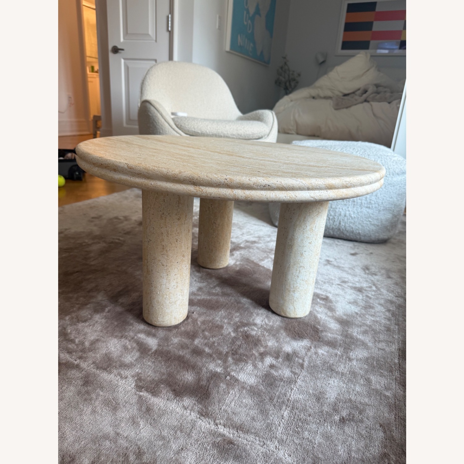 Tov Furniture Faux Travertine coffee table  - image-2