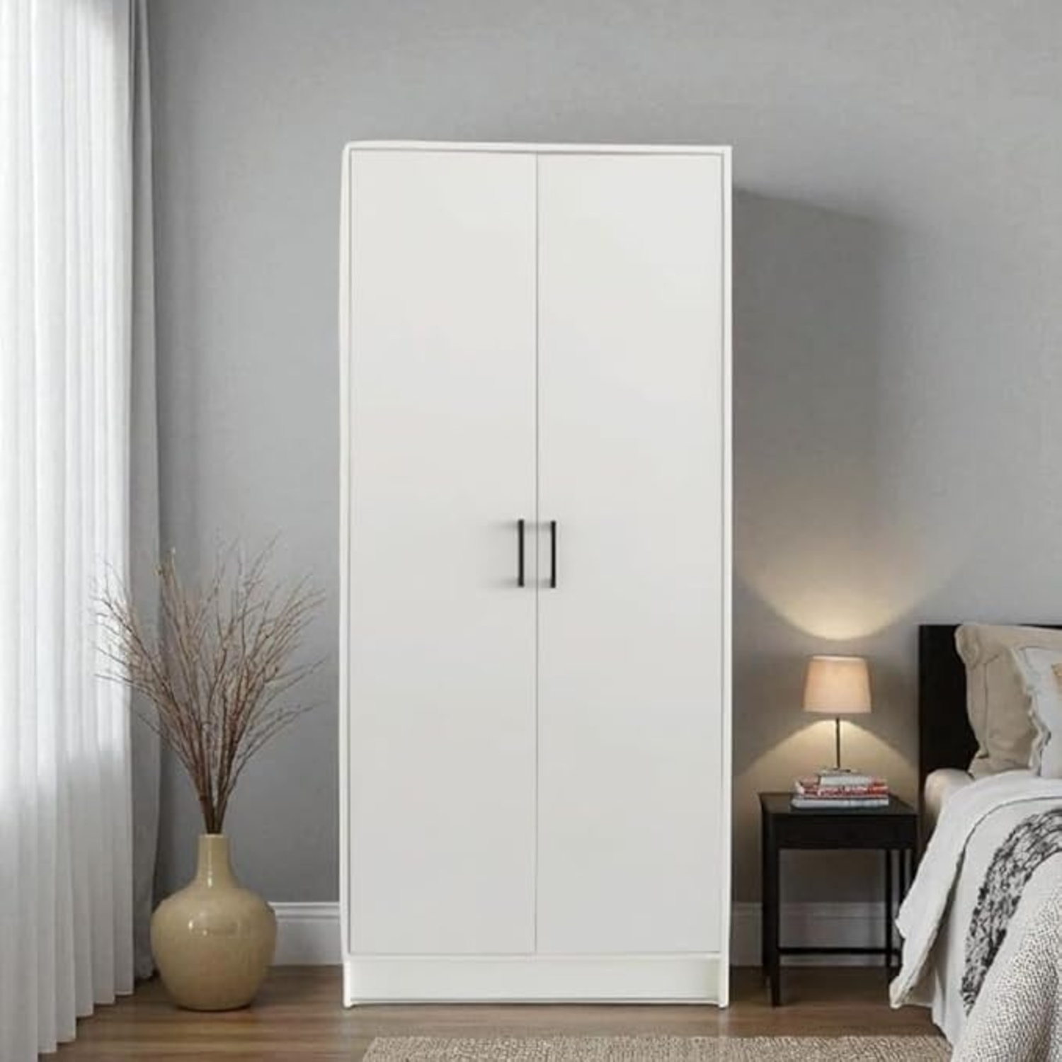 Amazon White Wood Armoire - image-6