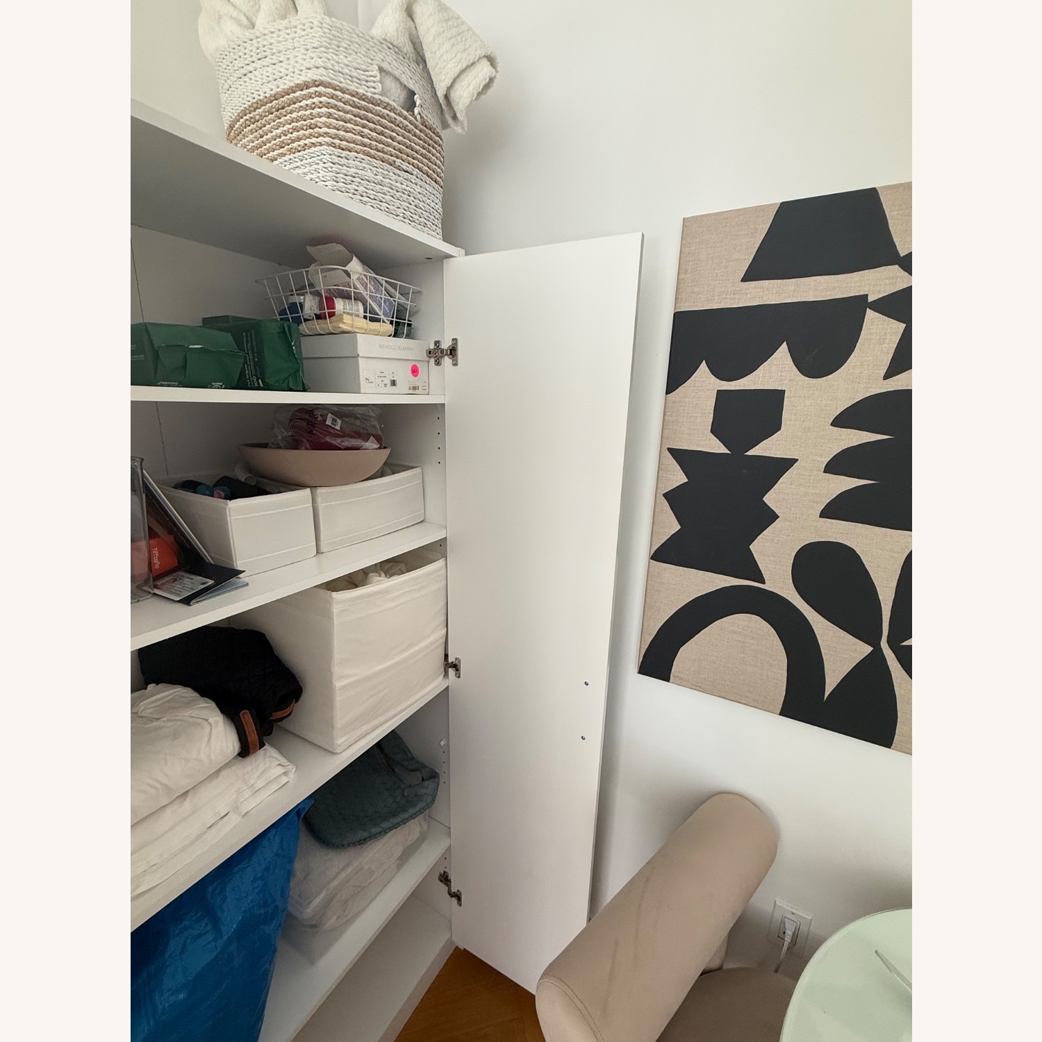 Amazon White Wood Armoire - image-4