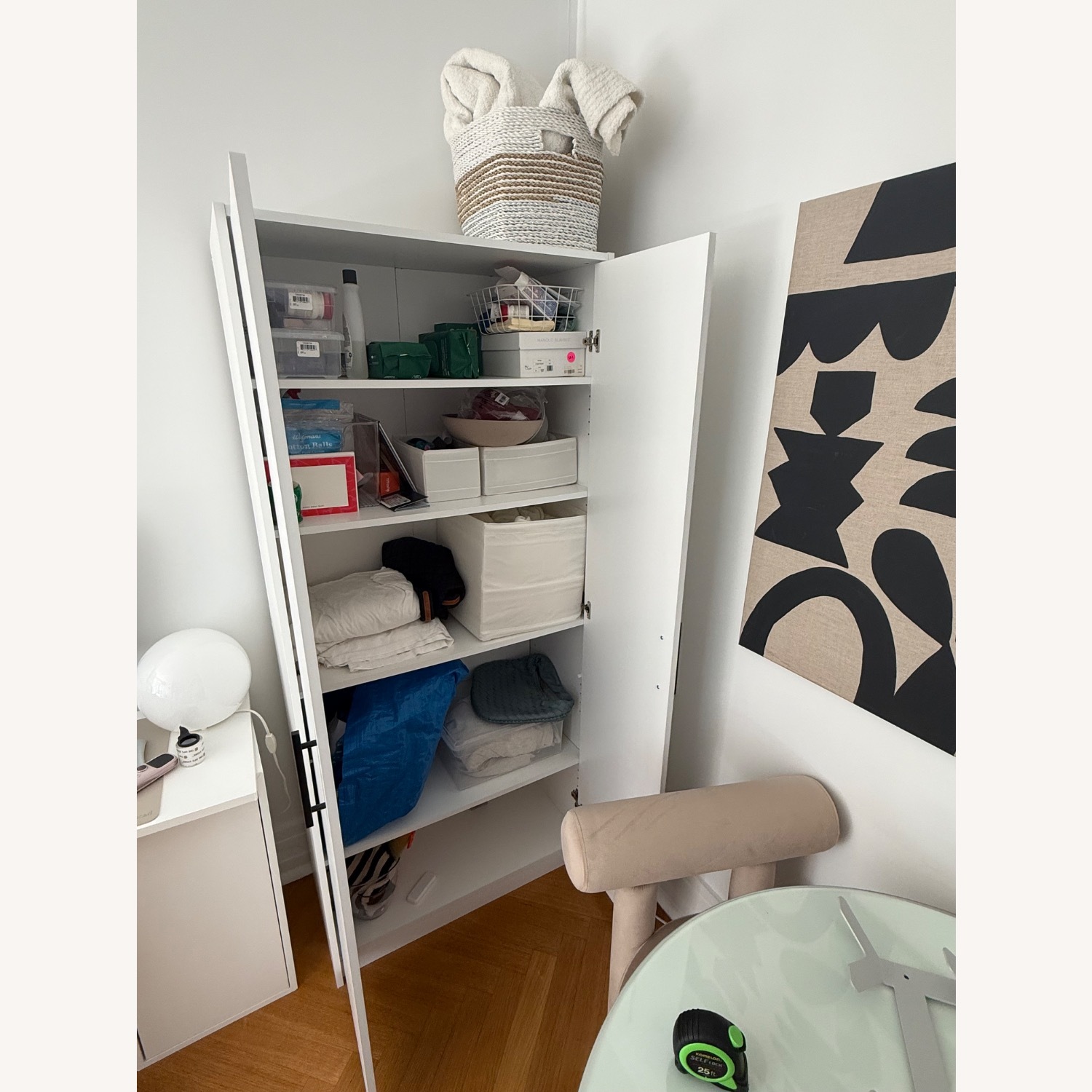 Amazon White Wood Armoire - image-3