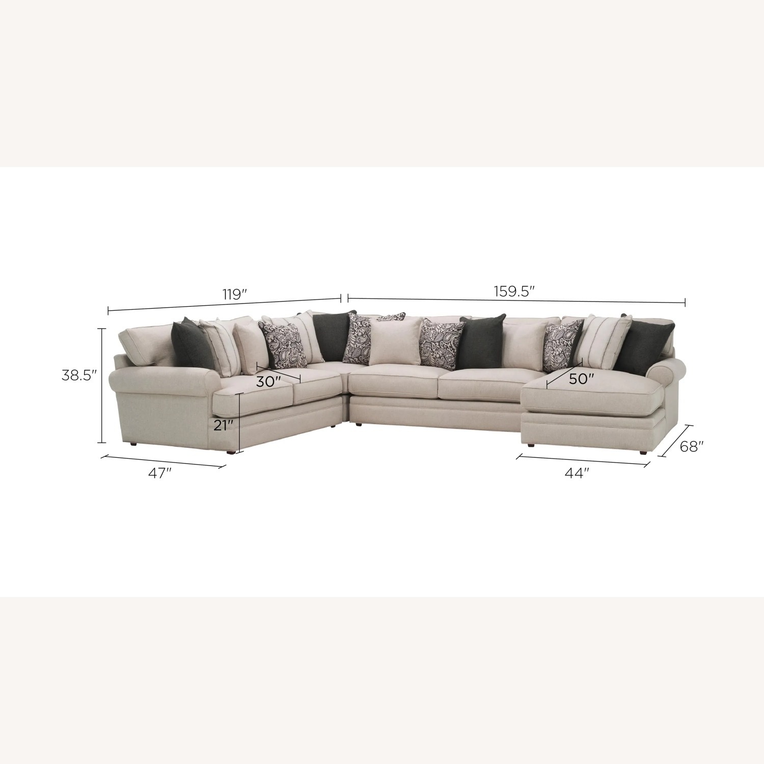 Raymour & Flanigan Wilkinson 4-pc. Sectional Sofa - image-3