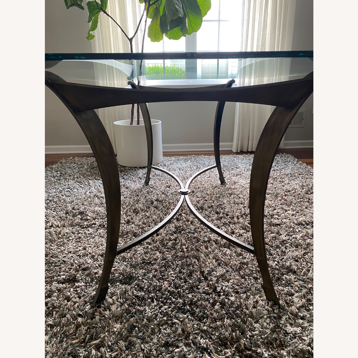 Transparent Glass Dining Table - image-2