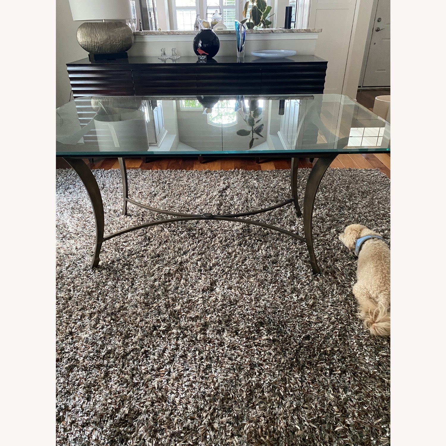 Transparent Glass Dining Table - image-1
