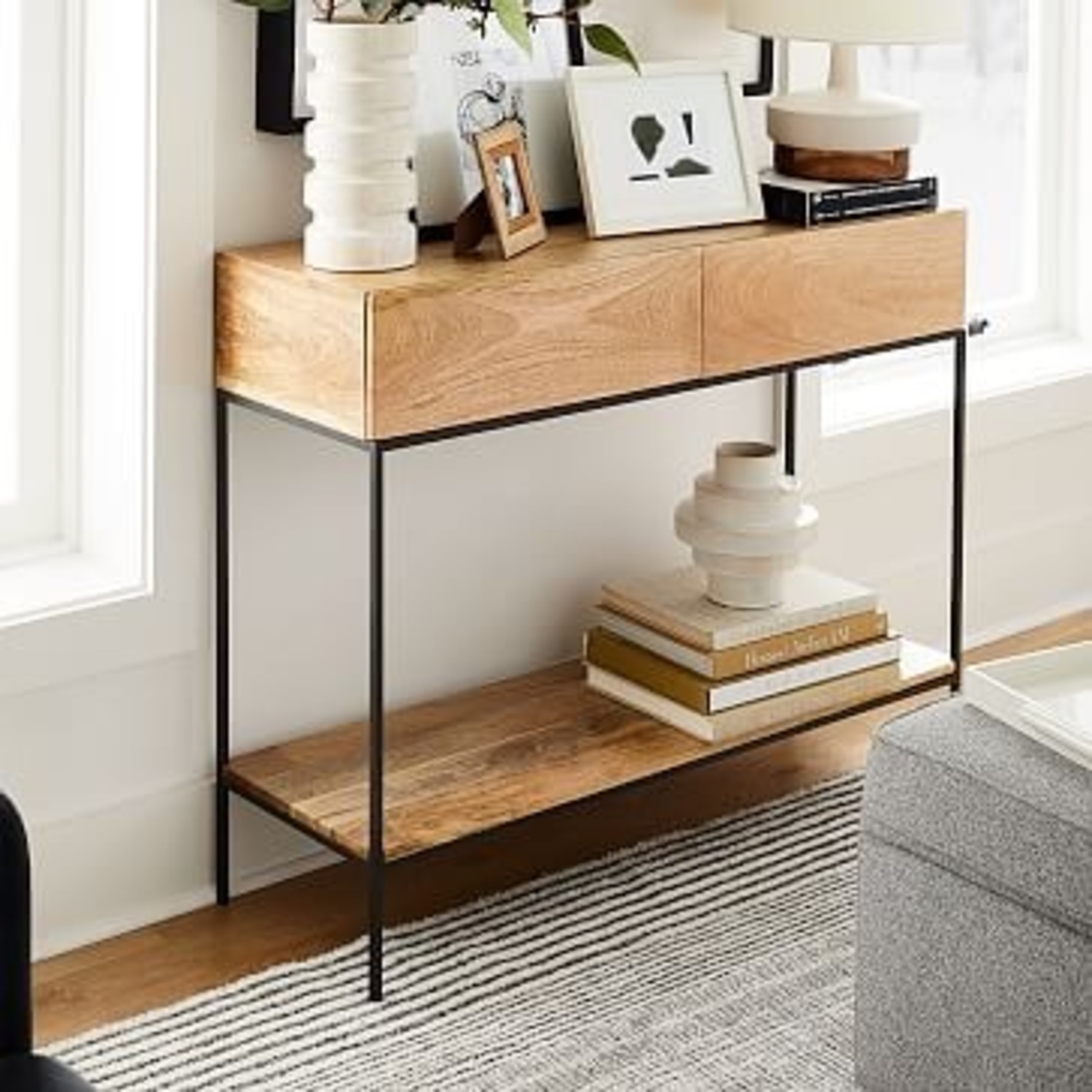 West Elm Industrial Raw Mango Industrial Storage Console 42" - image-2