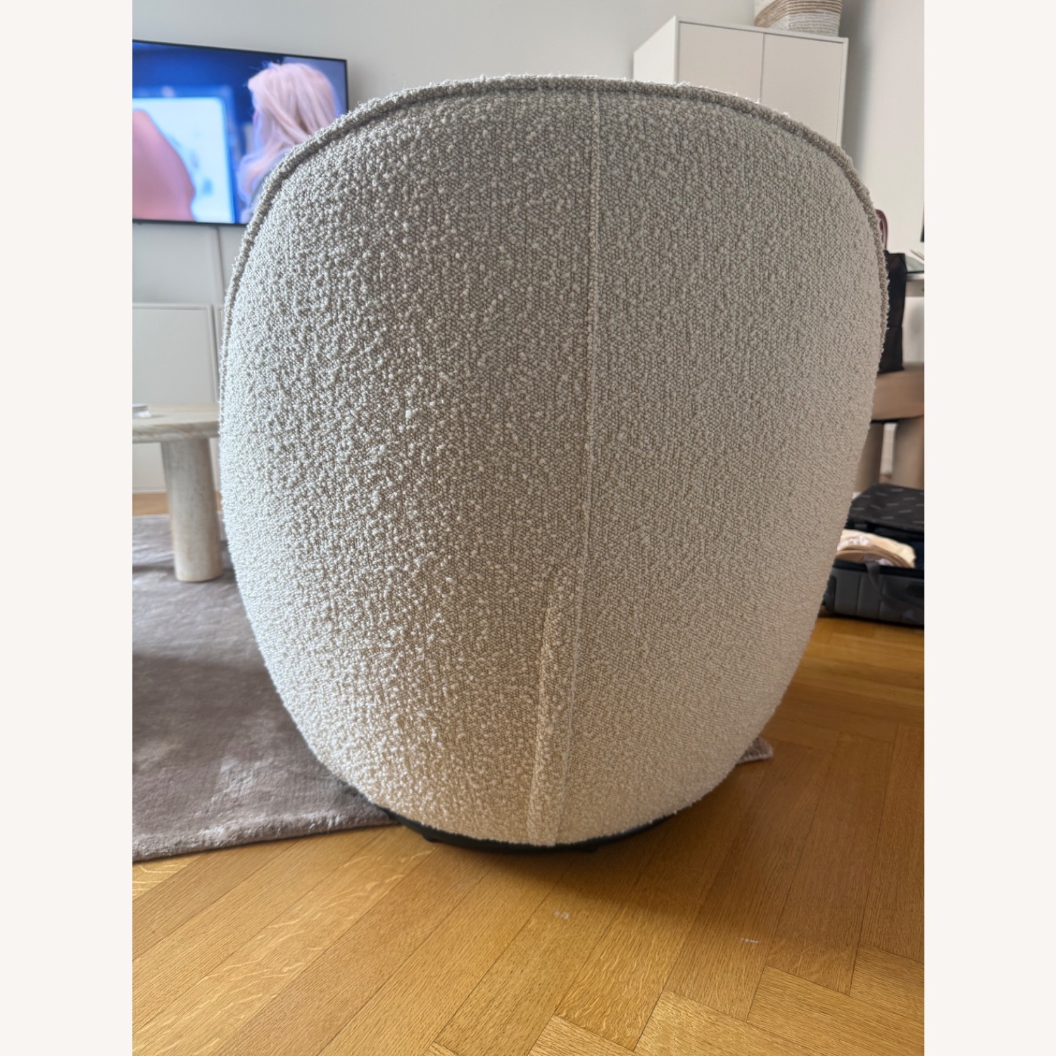 Poly and Bark Nova White Boucle Accent Swivel Chair - image-2