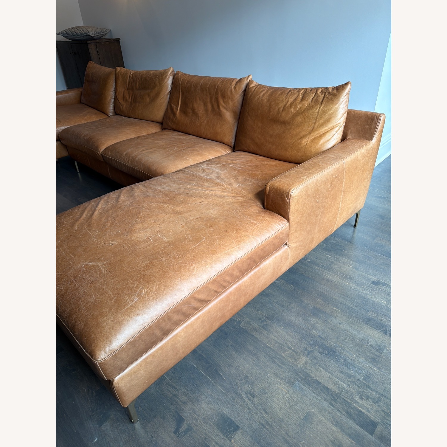 Interior Define Sloan U Sectional Pecan + Brass - image-5