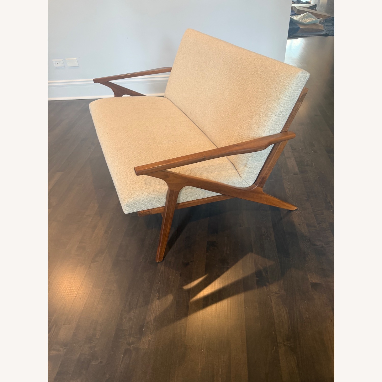Crate & Barrel Cavett Pearl Loveseat - image-2