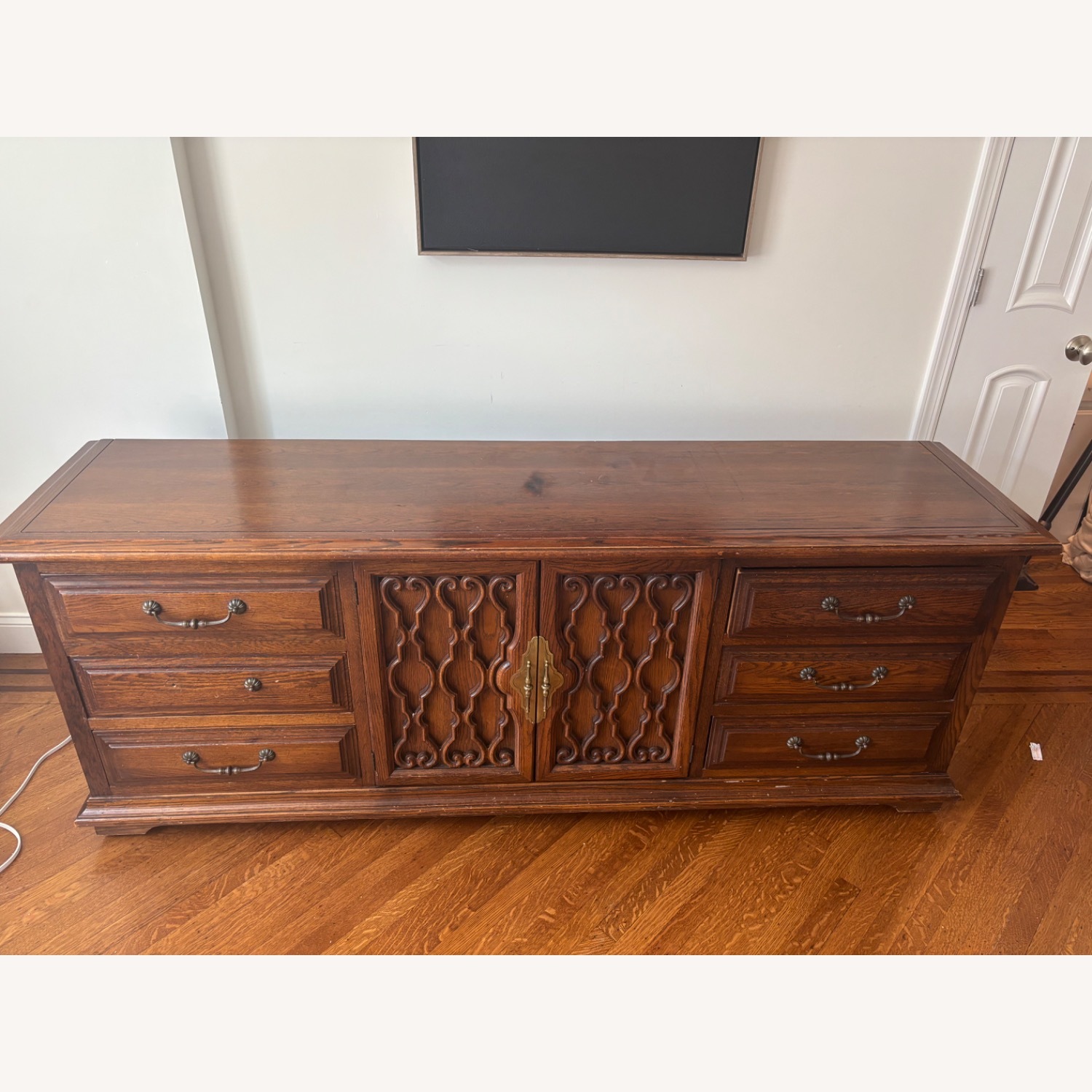 Vintage/Antique Finds Dark Brown Wood Sideboard - image-2