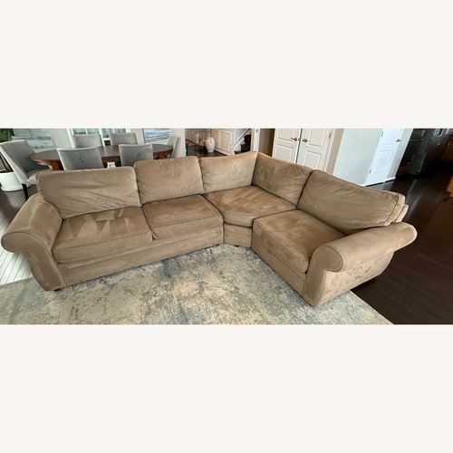 Used Pottery Barn Pierce Light Brown 3+ Piece Sectional for sale on AptDeco