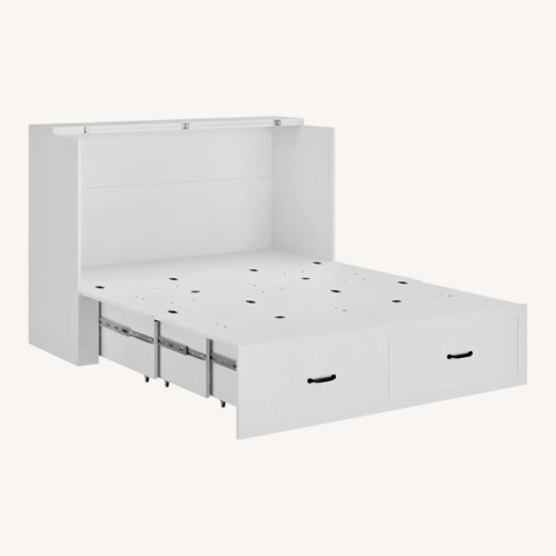 Used Bed Bath & Beyond White Queen Murphy Bed for sale on AptDeco
