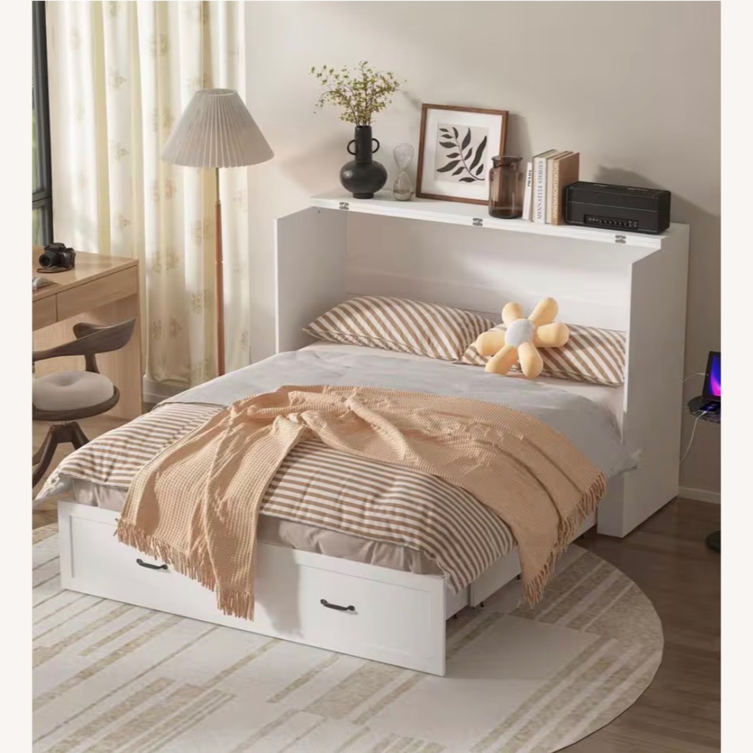 Bed Bath & Beyond White Queen Murphy Bed - image-4