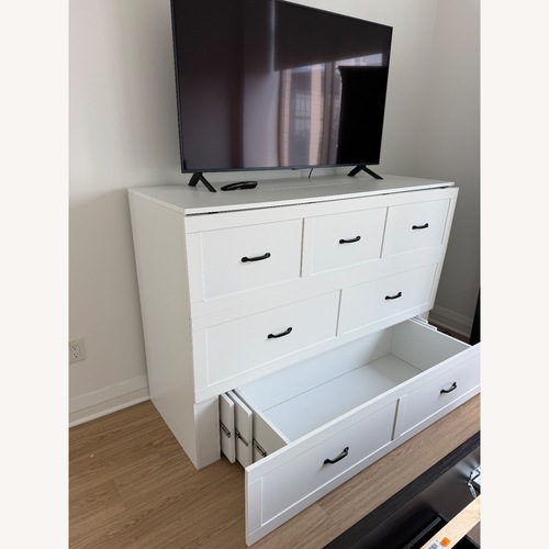 Used Bed Bath & Beyond White Queen Murphy Bed for sale on AptDeco
