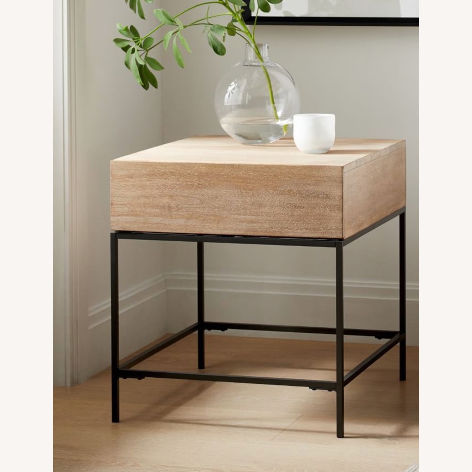West Elm Wood Side Table in Raw Mango - image-2