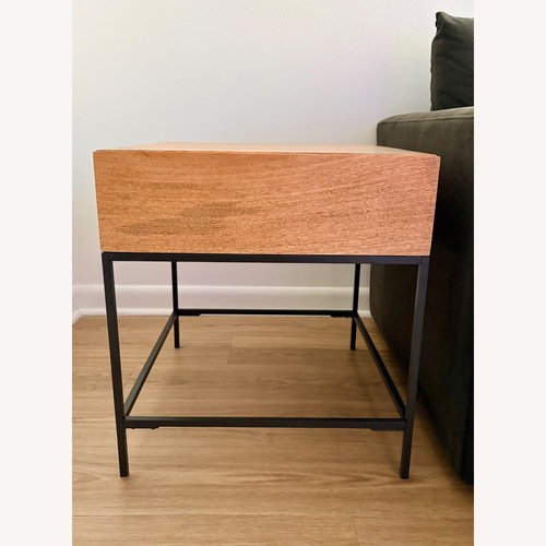 Used West Elm Wood Side Table in Raw Mango for sale on AptDeco