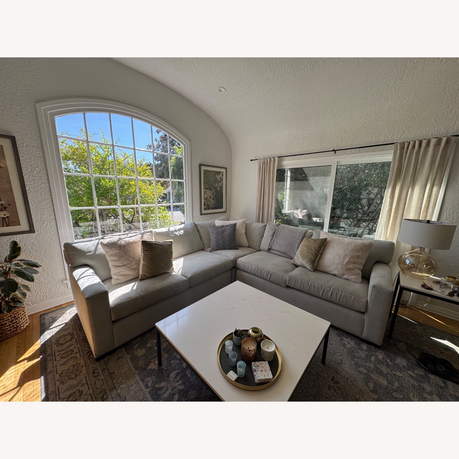 Crate & Barrel Axis 3-Piece L-Shaped Sectional Sofa - image-2
