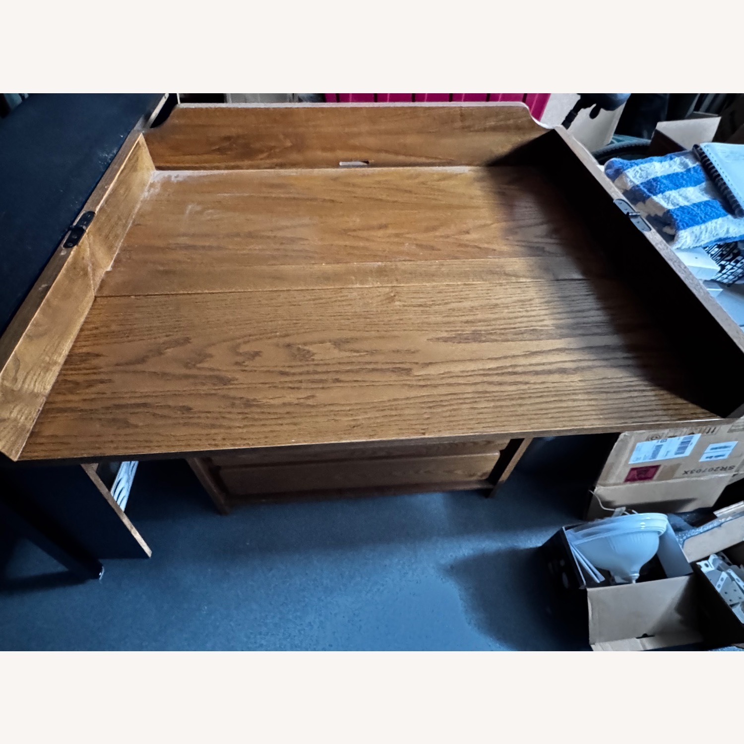 Dark Brown Wood Dresser - image-2
