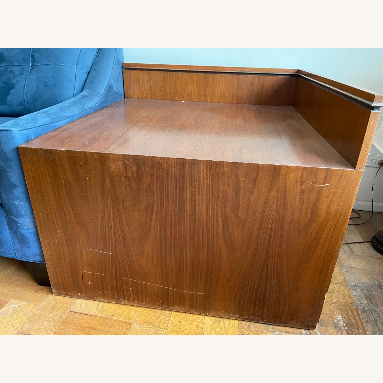 Vintage MCM Walnut Sideboard with Brass Trim - image-3