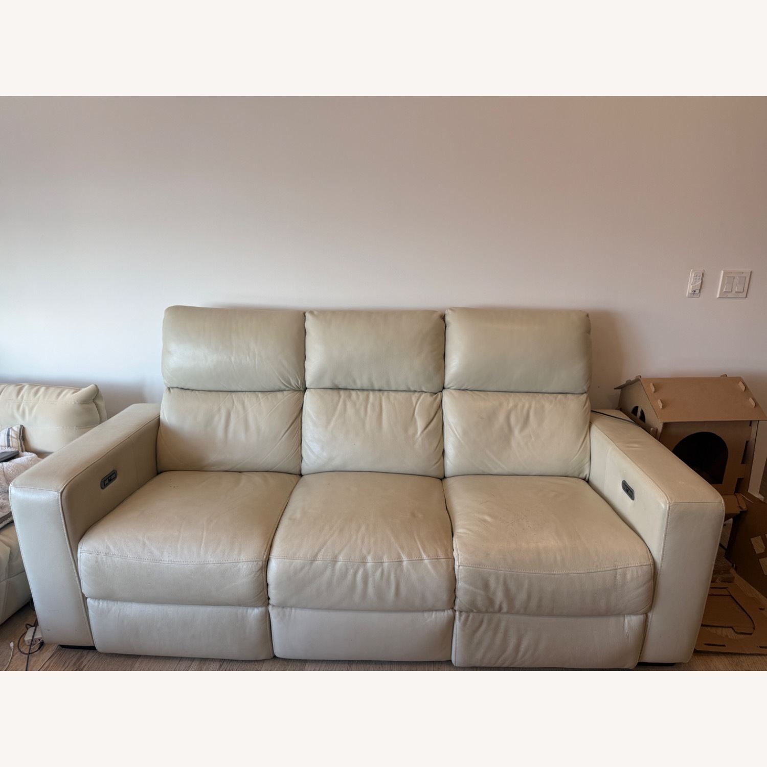 Costco Kramer Leather Power Reclining Sofa - image-4