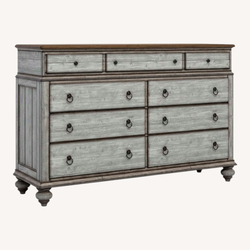 Used Light Gray Wood Dresser for sale on AptDeco