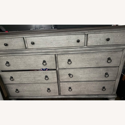 Used Light Gray Wood Dresser for sale on AptDeco