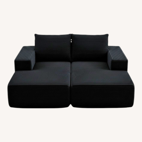 Used Black Fabric Chaise Lounge for sale on AptDeco
