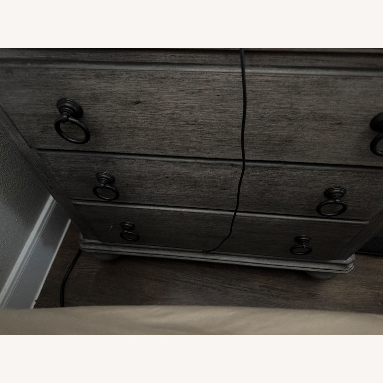 Gallery Furniture Light Gray Wood Nightstand - image-2