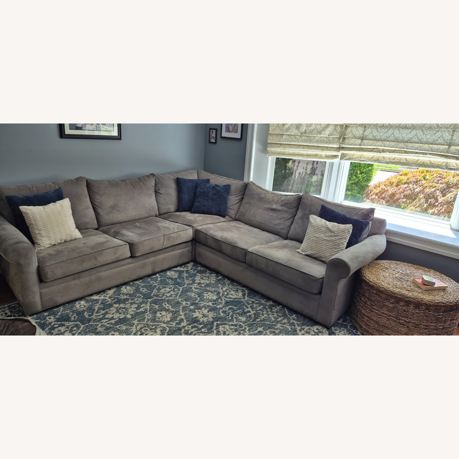 Macy's Radley Light Gray Fabric 3+ Piece Sectional - image-2