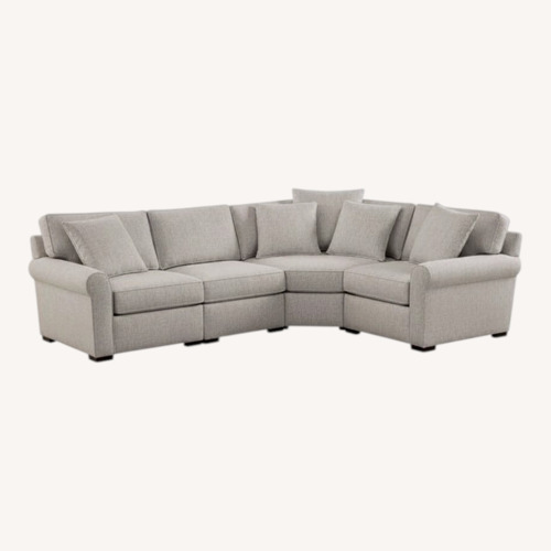Used Macy's Radley Light Gray Fabric 3+ Piece Sectional for sale on AptDeco