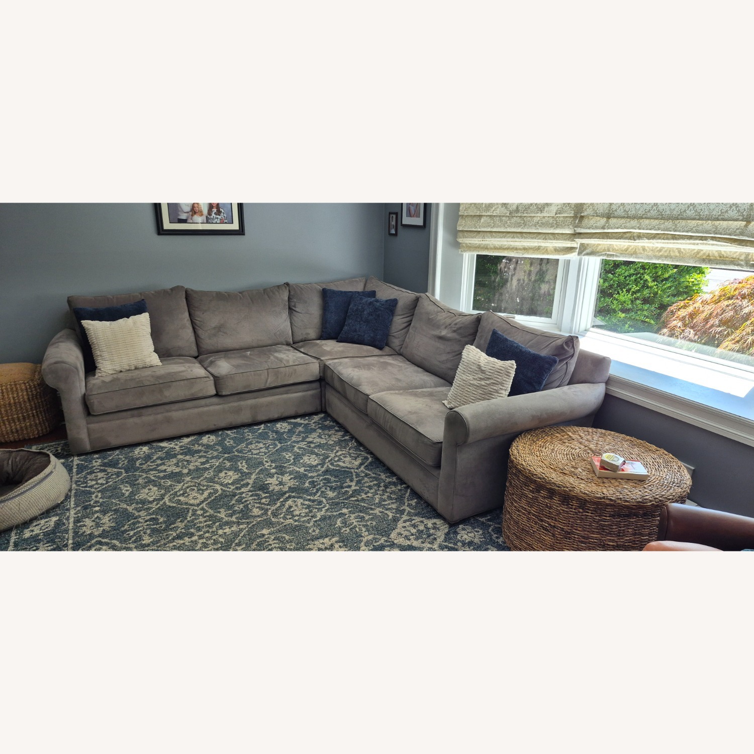 Macy's Radley Light Gray Fabric 3+ Piece Sectional - image-3