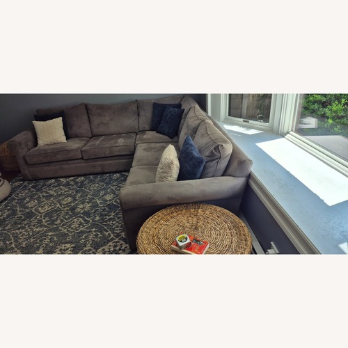 Used Macy's Radley Light Gray Fabric 3+ Piece Sectional for sale on AptDeco