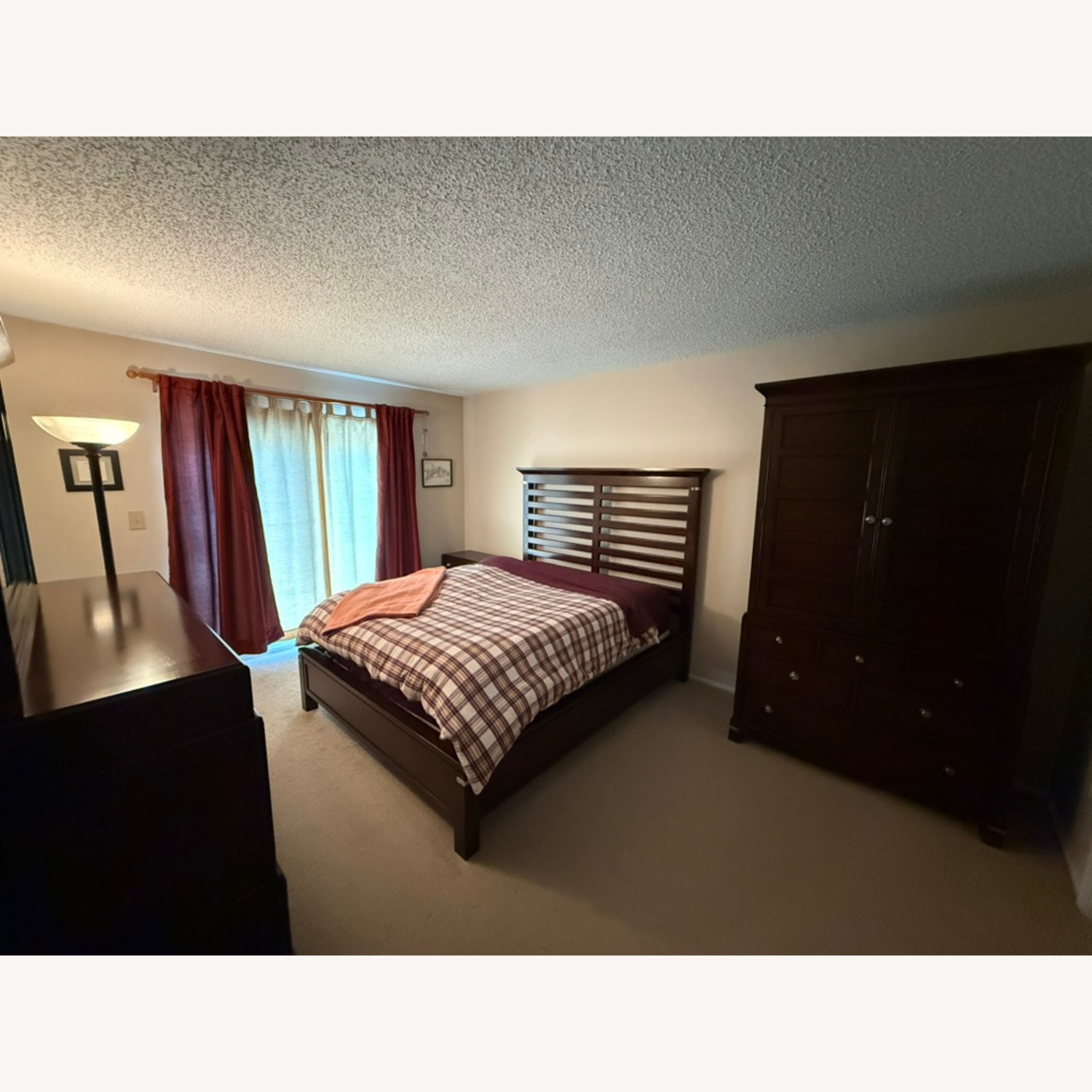 Macy's Tea Trade Dark Brown Wood Queen Bed - image-4