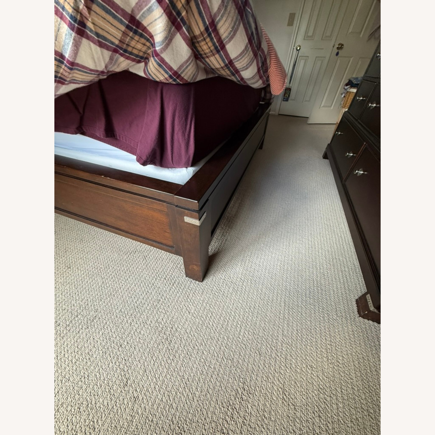 Macy's Tea Trade Dark Brown Wood Queen Bed - image-6
