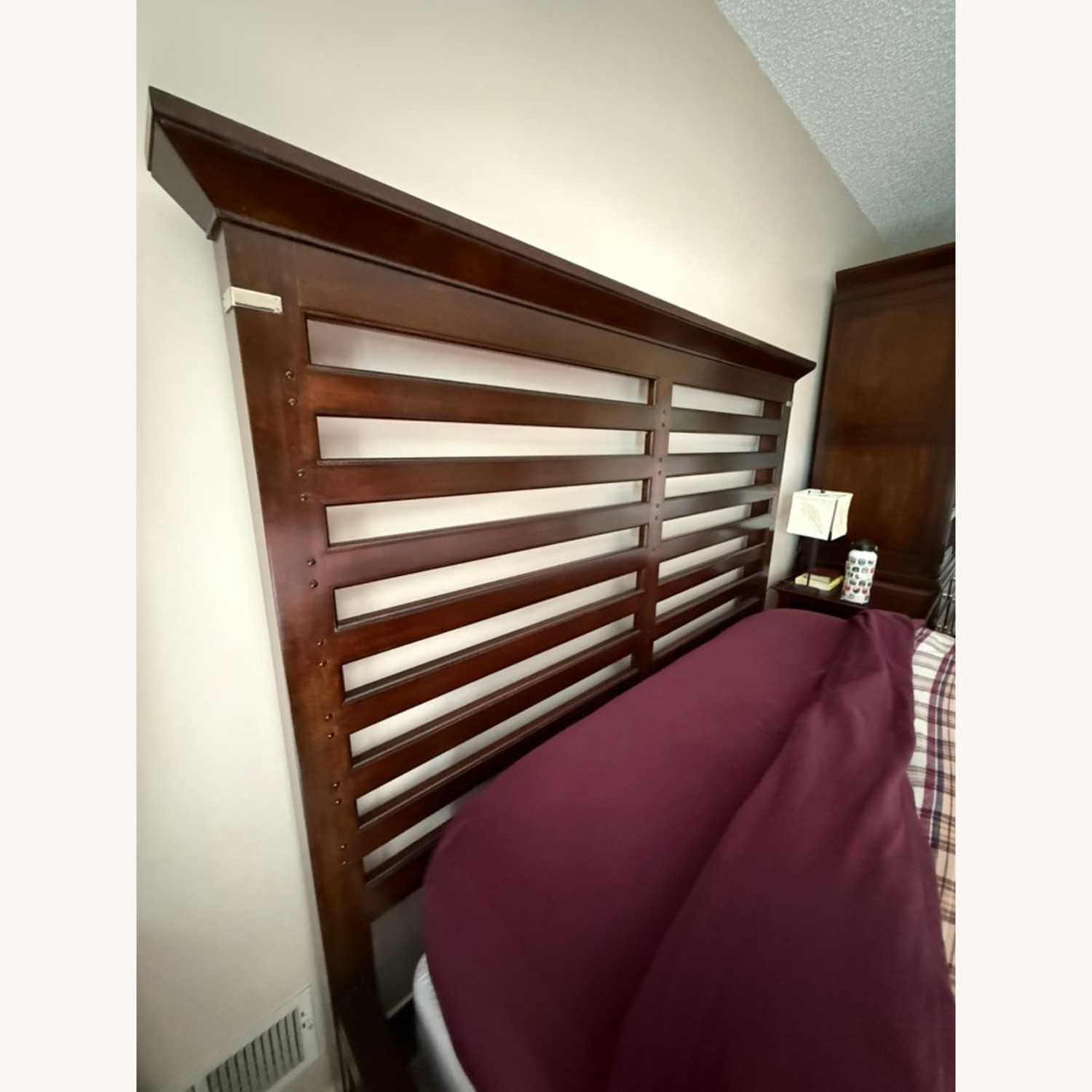 Macy's Tea Trade Dark Brown Wood Queen Bed - image-5