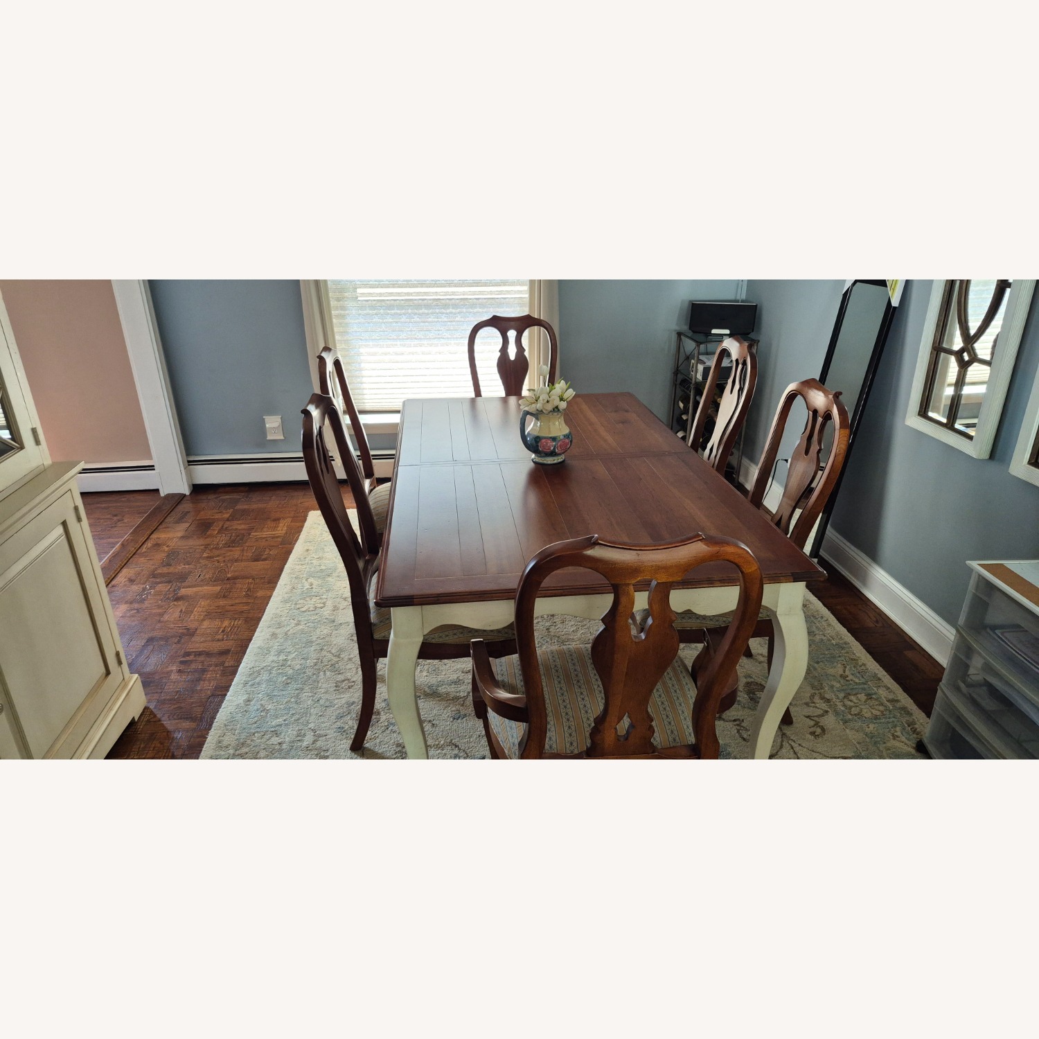 Ethan Allen Dark Brown Wood Dining Chairs - image-3