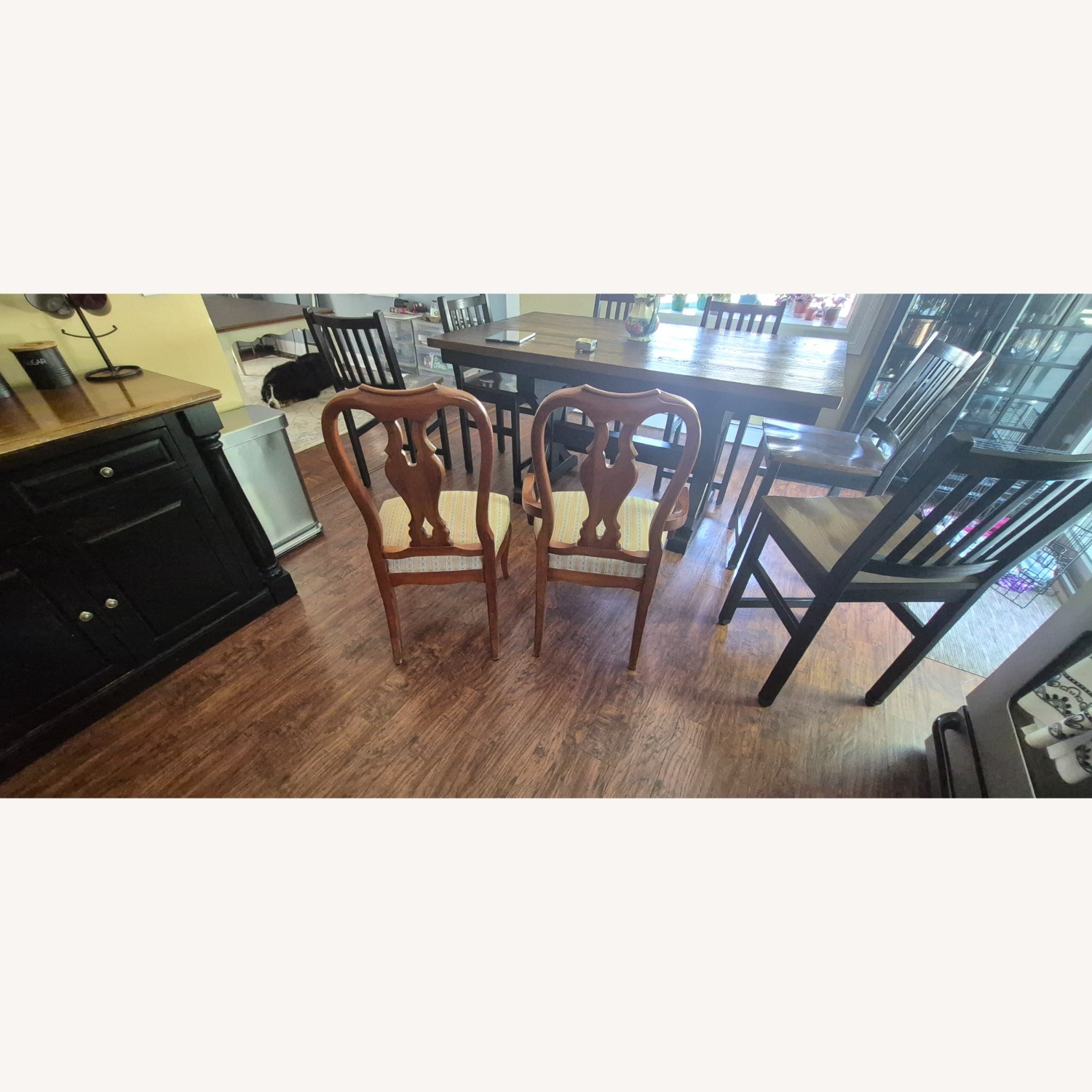 Ethan Allen Dark Brown Wood Dining Chairs - image-2