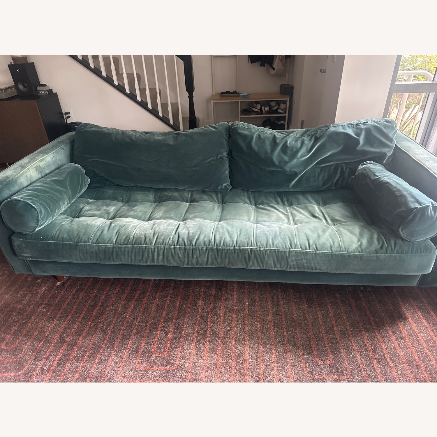 Article Sven 88” Tufted Velvet Sofa - Pacific Blue - image-1
