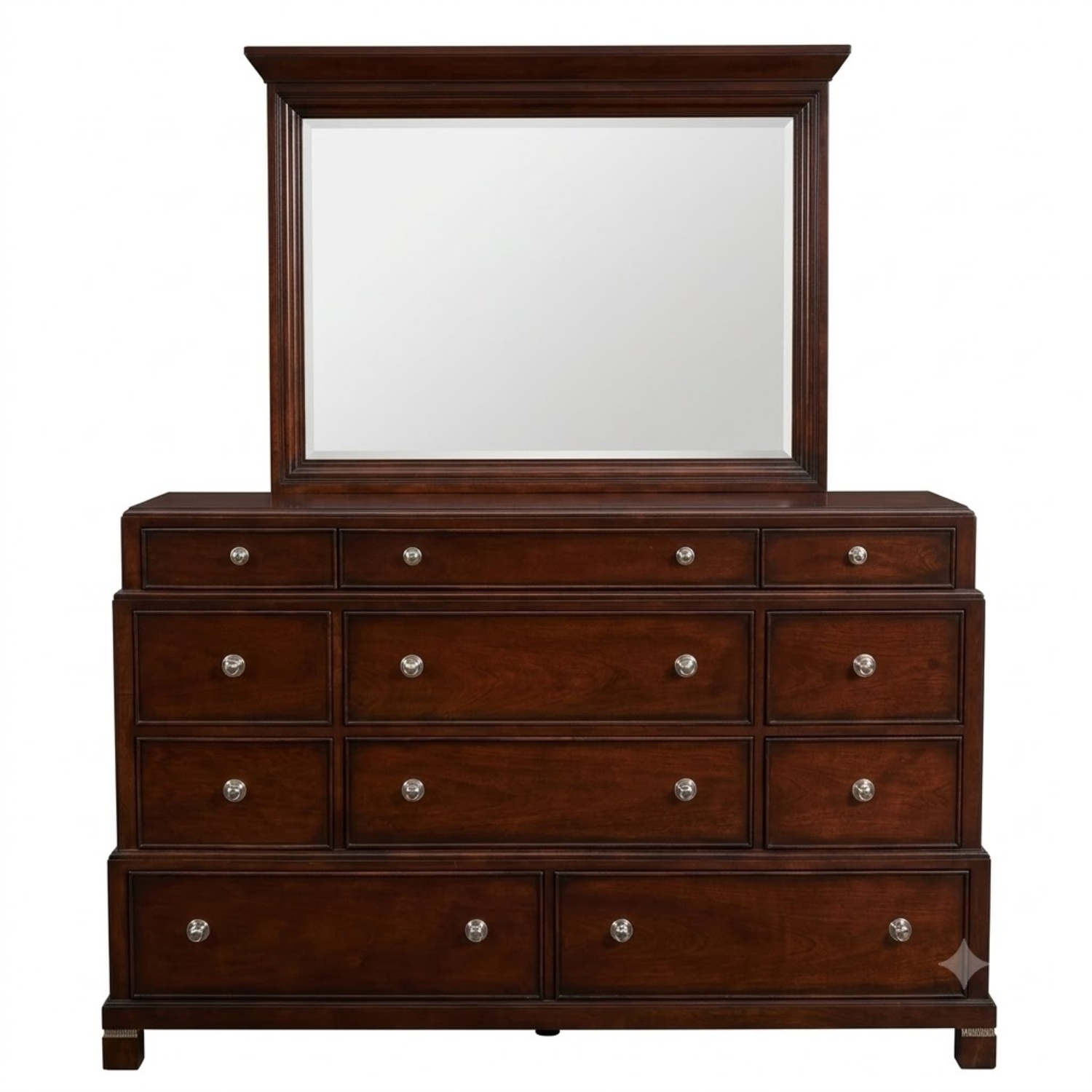 Macy's Tea Trade Dark Brown Wood Dresser and Mirror - image-5
