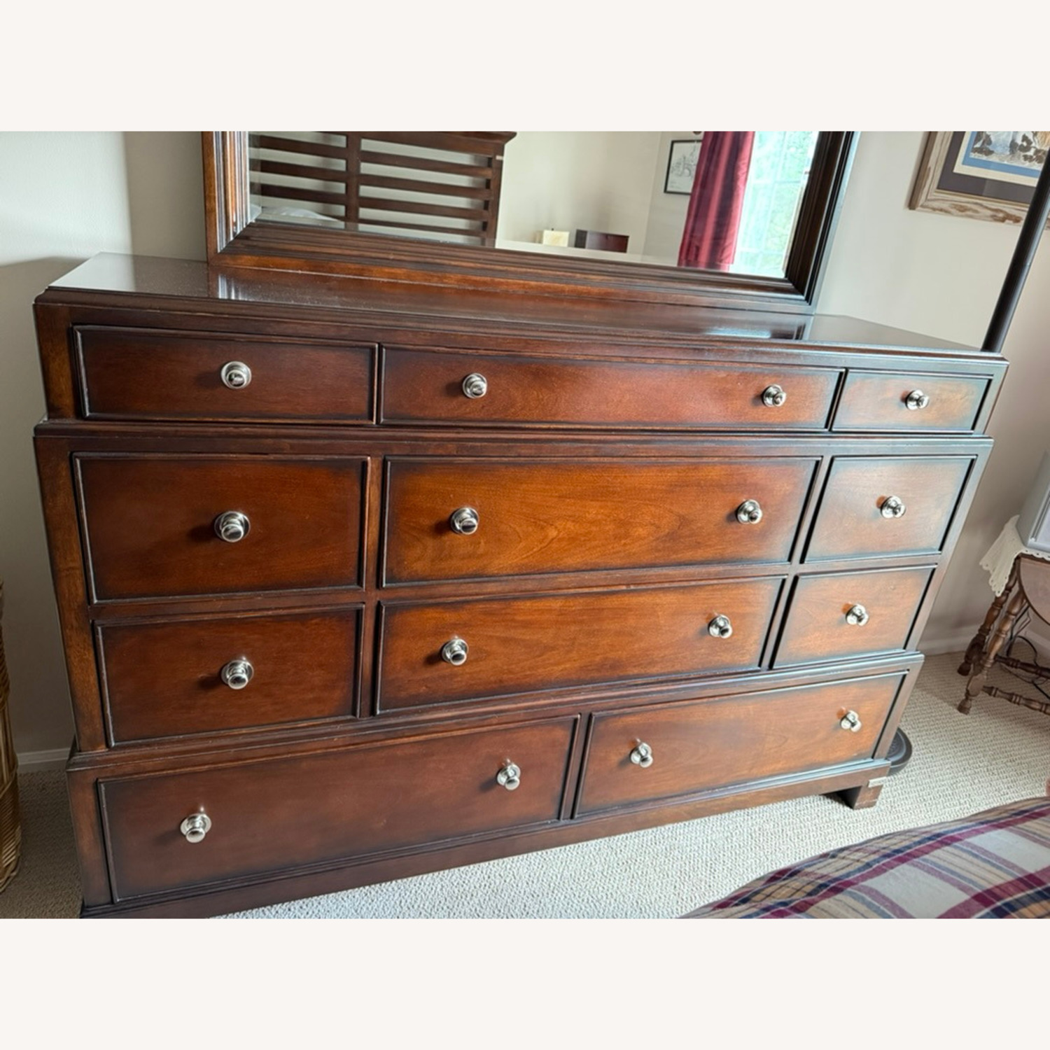 Macy's Tea Trade Dark Brown Wood Dresser and Mirror - image-2