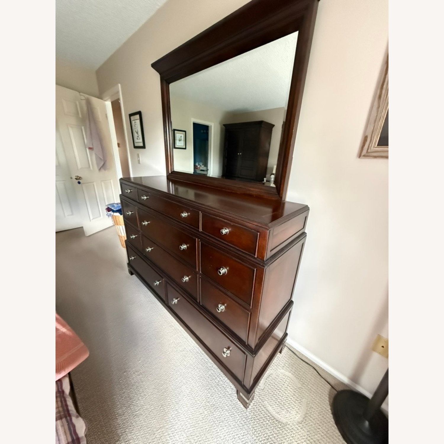 Macy's Tea Trade Dark Brown Wood Dresser and Mirror - image-4