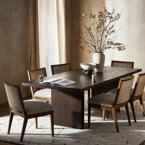 Used West Elm Margery Dark Brown Wood Dining Table for sale on AptDeco