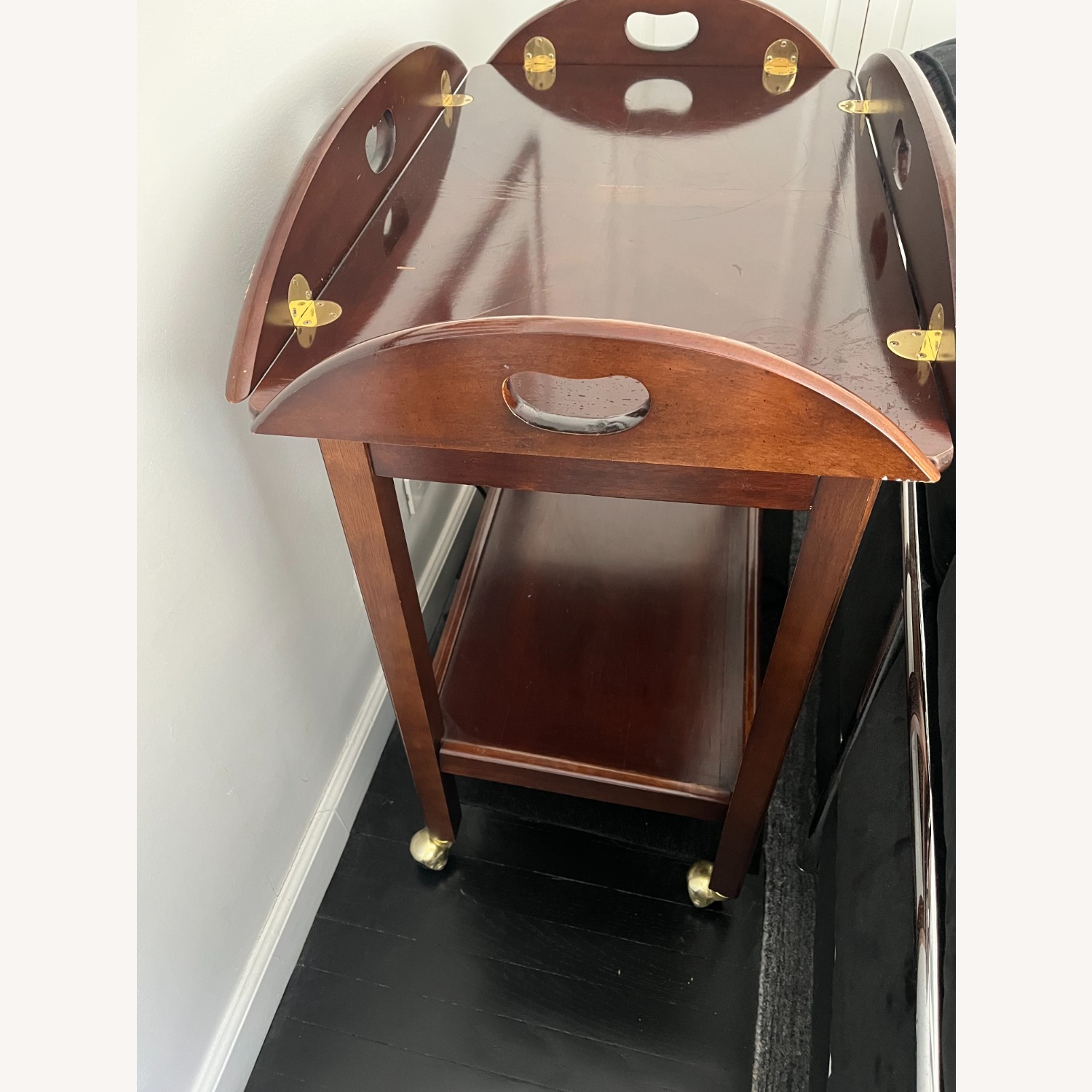 Vintage/Antique Finds Wood Bar Cart - image-4