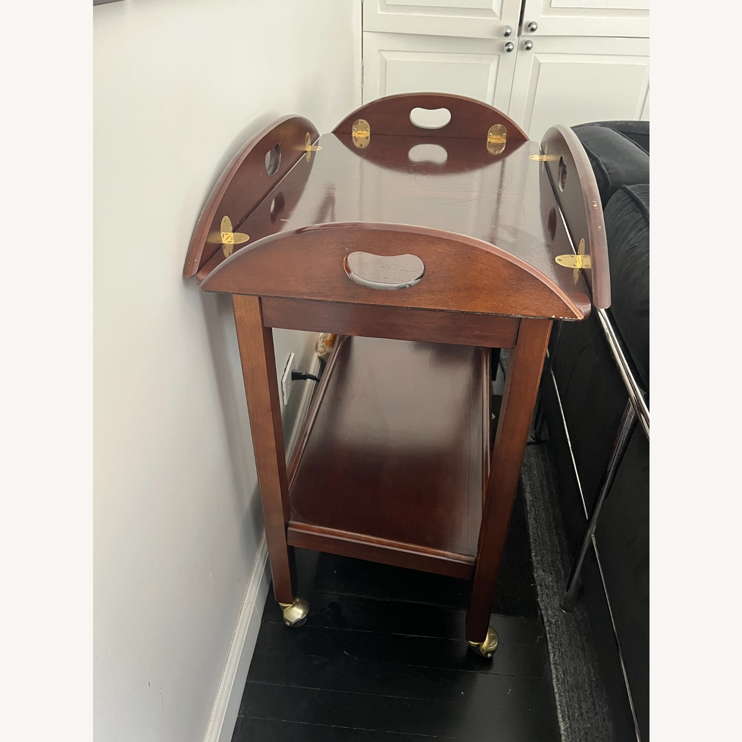 Vintage/Antique Finds Wood Bar Cart - image-1