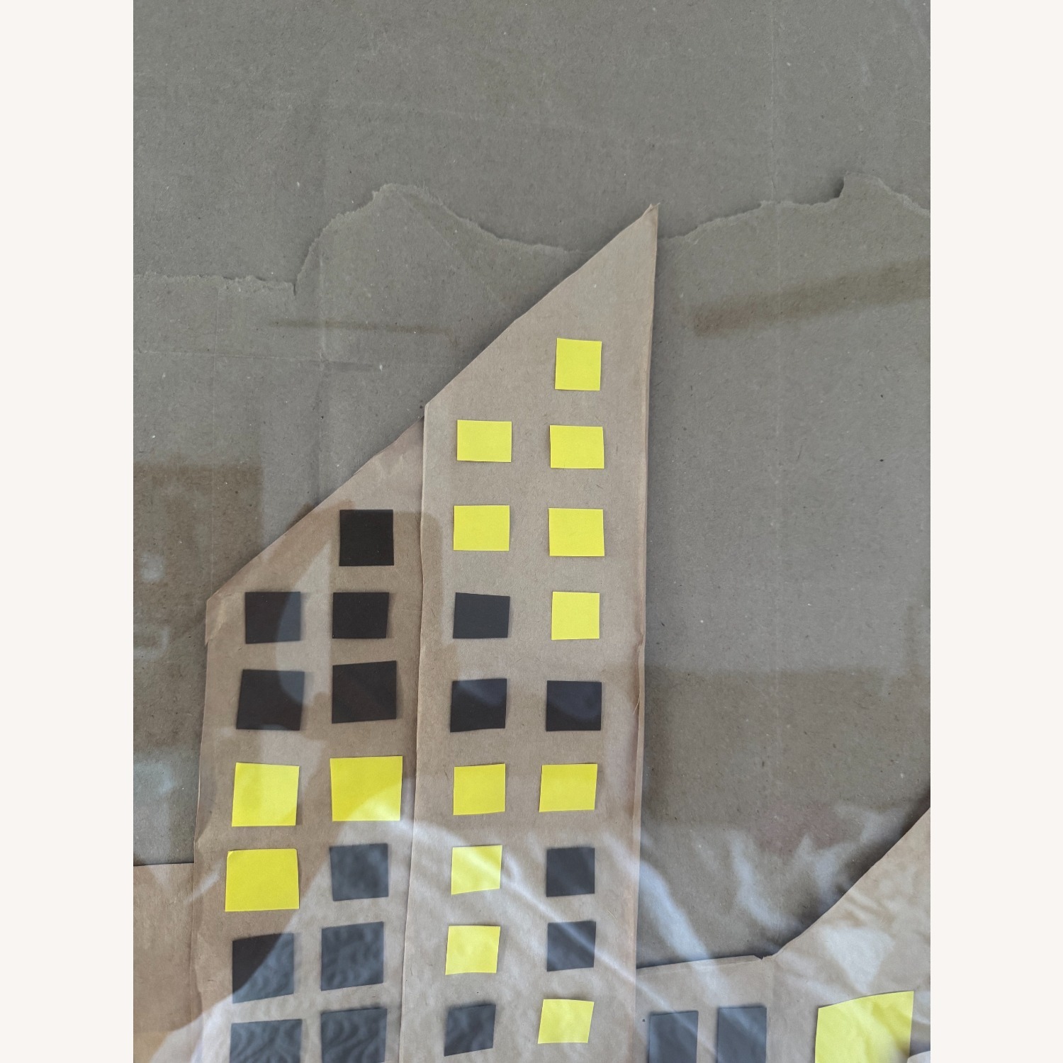 Mid Century Modern Cityscape in Black Wood Frame - image-3